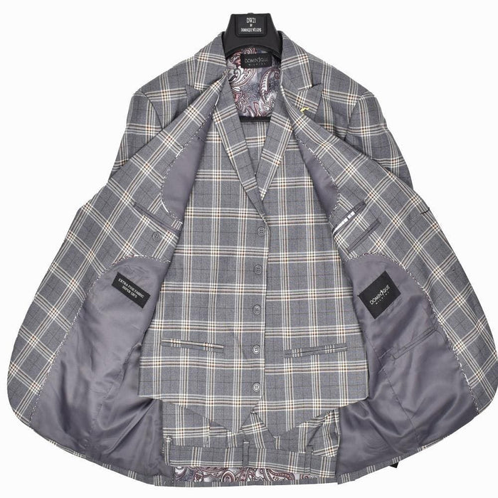 9856-11 Dominique Wilkins Vested Peak Lapel Suit - AlbertoNardoniStore