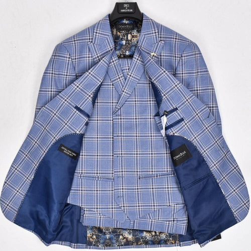 9857-17 Dominique Wilkins Vested Peak Lapel Suit - AlbertoNardoniStore