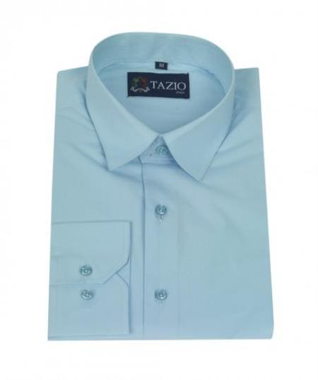 Affordable Clearance Mens Aqua Blue Dress Shirt Sale Online Trendy - AlbertoNardoniStore