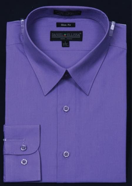 Affordable Clearance Mens Light Lavender Dress Shirt Sale Online Trendy - AlbertoNardoniStore