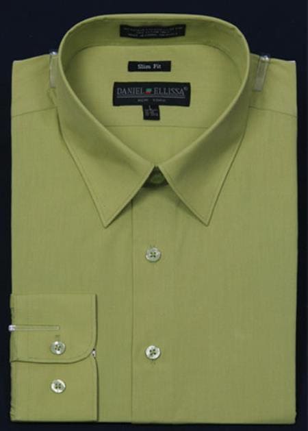 Affordable Clearance Mens Lime Dress Shirt Sale Online Trendy - AlbertoNardoniStore