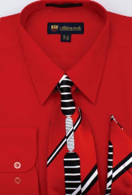 Affordable Clearance Mens Red Dress Shirt Sale Online Trendy - AlbertoNardoniStore