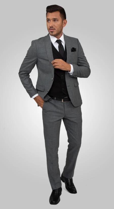 Big and Tall Black Suit - AlbertoNardoniStore