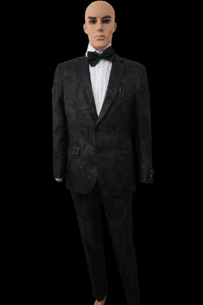 Big and Tall Black Suit - AlbertoNardoniStore