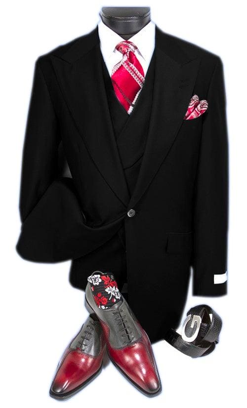 Big and Tall Black Suit - AlbertoNardoniStore