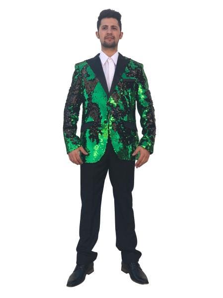 big and tall mens tuxedos - Black and Green Tuxedo - AlbertoNardoniStore