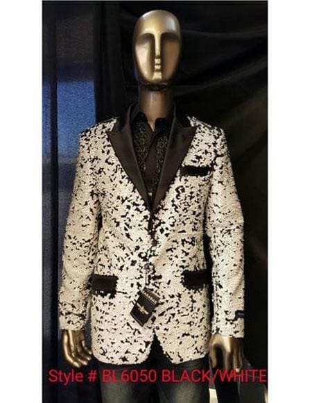 big and tall mens tuxedos - Black and White Tuxedo - AlbertoNardoniStore