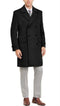 Big and Tall Peacoat - Mens Big and Tall Peacoat - Black - AlbertoNardoniStore