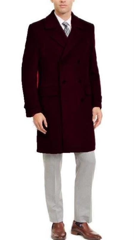 Big and Tall Peacoat - Mens Big and Tall Peacoat - Brown - AlbertoNardoniStore