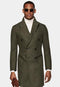 Big and Tall Peacoat - Mens Big and Tall Peacoat - Olive Green - AlbertoNardoniStore