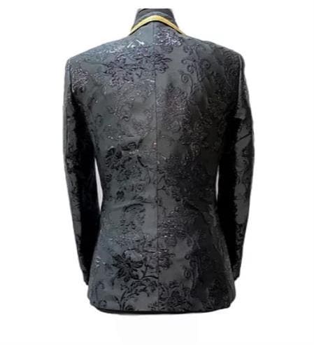 Black and Gold Prom Suit - AlbertoNardoniStore