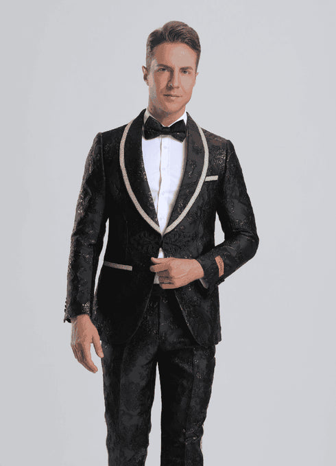 Black and Gold Prom Suit - AlbertoNardoniStore