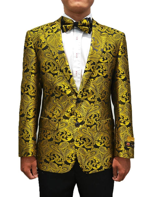 Black And Gold Prom Tuxedo - AlbertoNardoniStore