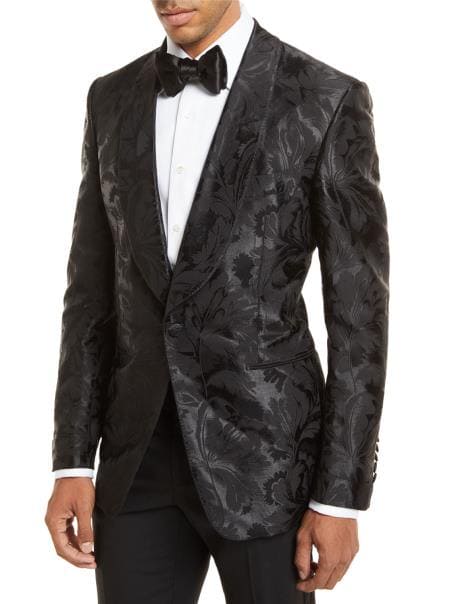 Black Floral Suit - AlbertoNardoniStore