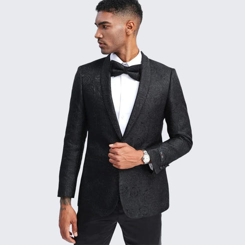 Black Floral Tuxedo - AlbertoNardoniStore