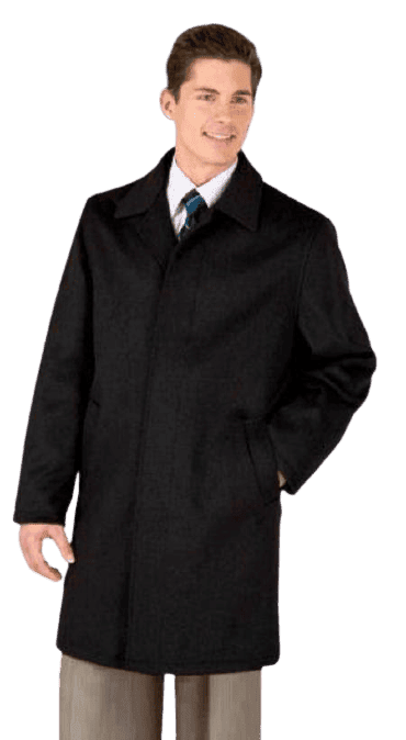 Black Hidden Button Long Coat - AlbertoNardoniStore