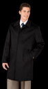 Black Hidden Button Long Coat - AlbertoNardoniStore