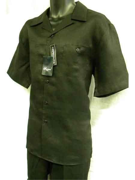 Black Linen Suit - AlbertoNardoniStore