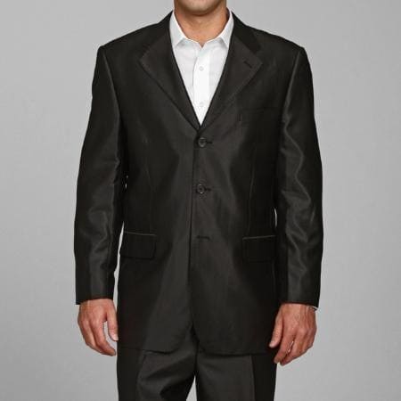 Black Silk Suit - Many Brands Styles - AlbertoNardoniStore