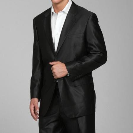 Black Silk Suit - Many Brands Styles - AlbertoNardoniStore