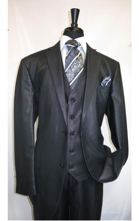 Black Silk Suit - Many Brands Styles - AlbertoNardoniStore