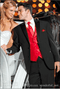 Black Suit With Red Vest and Tie Set - AlbertoNardoniStore