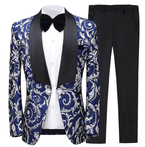 Blue and Silver Tuxedo For sale - AlbertoNardoniStore