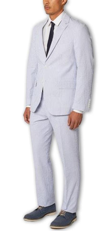 Blue Seersucker Suit - AlbertoNardoniStore