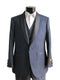 Blue Suit Black Lapel - AlbertoNardoniStore