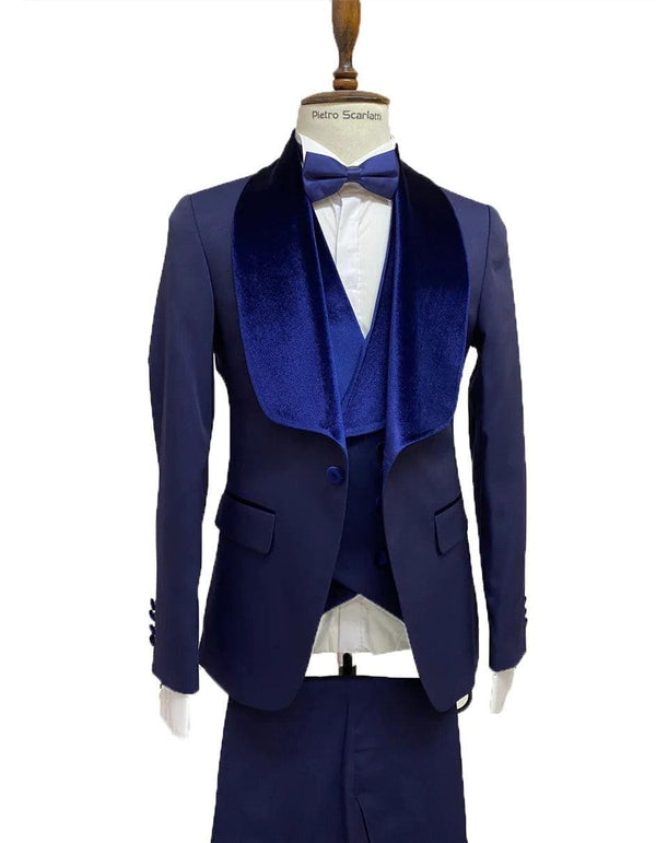 Blue Velvet Dinner Jacket - AlbertoNardoniStore