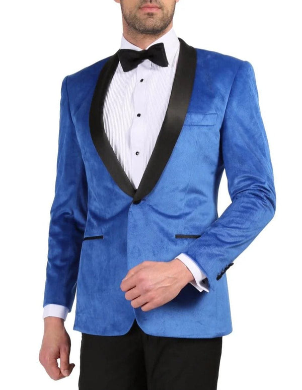 Blue Velvet Dinner Jacket - AlbertoNardoniStore