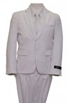 Boy White Suit - Boy's 2 Piece Kids Sizes White Three Button With Suit Prefect For Toddler Suit Wedding Attire Outfits - AlbertoNardoniStore