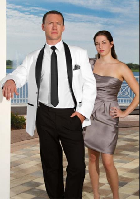 Boys Half Sleeves Suit - White