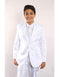 Boy White Suit - Boy's 5 Piece White Kids Sizes Suit Perfect For Toddler Suit Wedding Attire Outfits Vested W/ White Shirt, Tie & Hanky Stylish - AlbertoNardoniStore