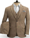 Brown and White Seersucker Suit - AlbertoNardoniStore