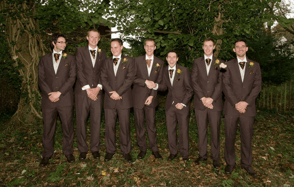 Brown Groomsmen Suits - AlbertoNardoniStore