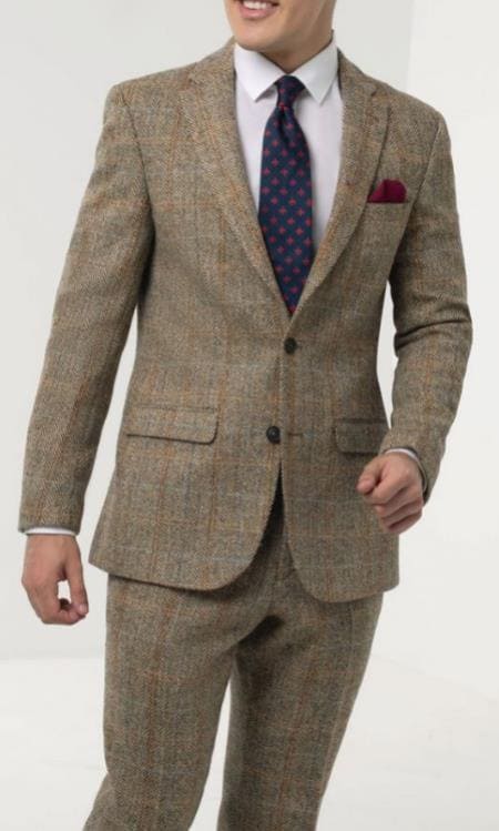 Brown Tweed Suit - AlbertoNardoniStore