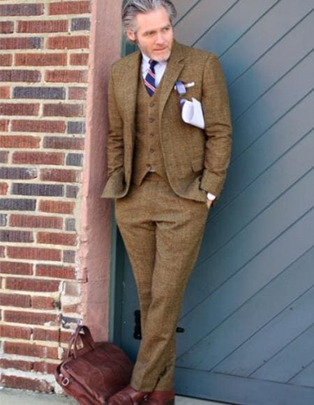 Brown Tweed Suit - AlbertoNardoniStore