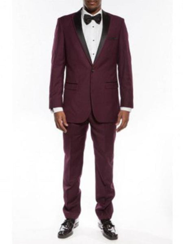 Burgundy and Gold Tuxedo - AlbertoNardoniStore