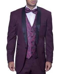 Burgundy and Gold Tuxedo - AlbertoNardoniStore