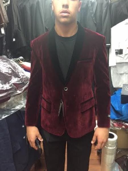 Burgundy and Gold Tuxedo - AlbertoNardoniStore