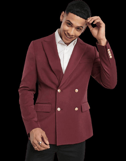 Burgundy And Gold Tuxedo - AlbertoNardoniStore