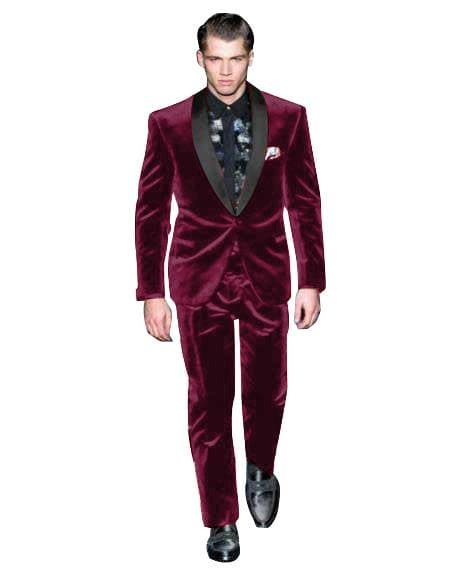 Burgundy Groom Tuxedo - AlbertoNardoniStore