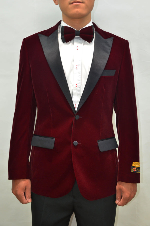 Burgundy Groomsmen Suits - AlbertoNardoniStore