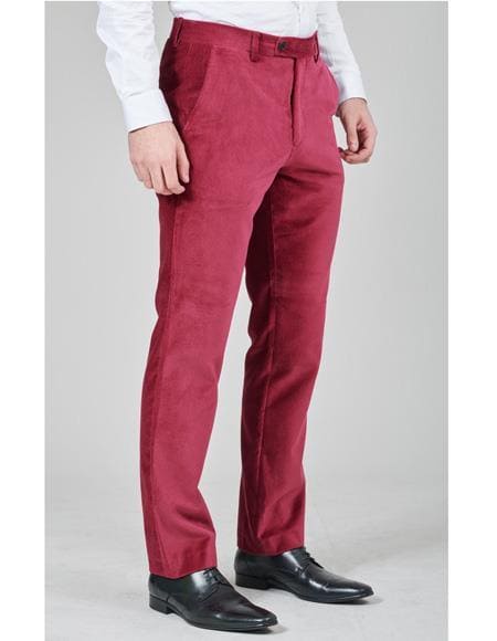 Burgundy Velvet Pants - AlbertoNardoniStore