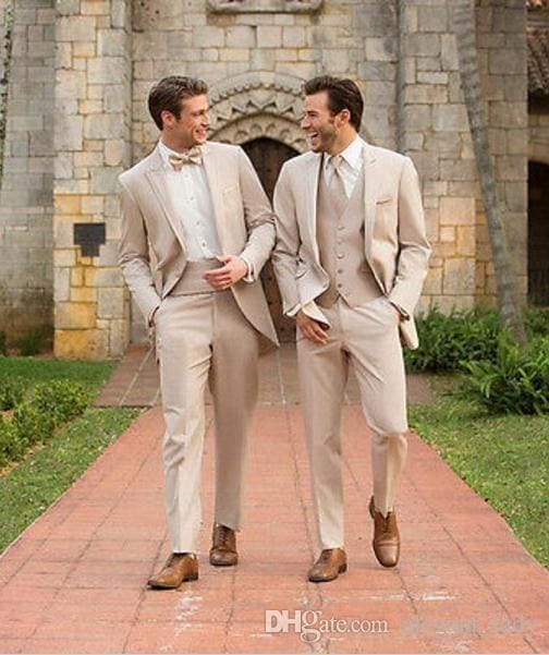 Champagne Groomsmen Suits - AlbertoNardoniStore