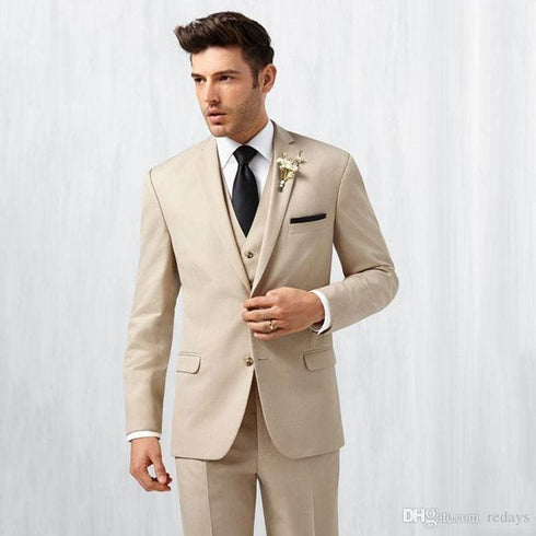 Champagne Groomsmen Suits - AlbertoNardoniStore