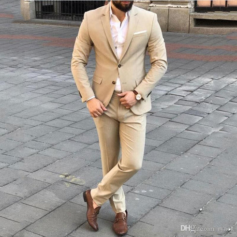 Champagne Groomsmen Suits - AlbertoNardoniStore