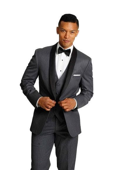 Charcoal Groomsmen Suits - AlbertoNardoniStore