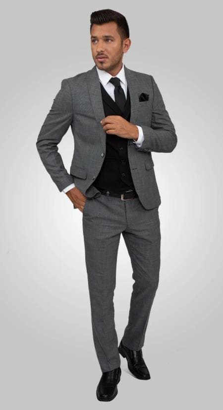 Charcoal Suit Black - AlbertoNardoniStore